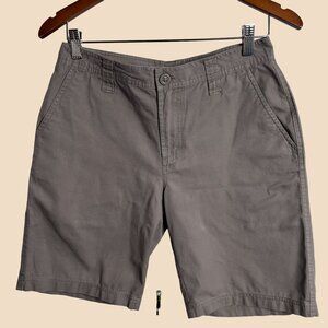 Columbia Shorts Mens 30 x 10 Brown Pullon Button Zip Up Quad‎ Pockets Sportswear